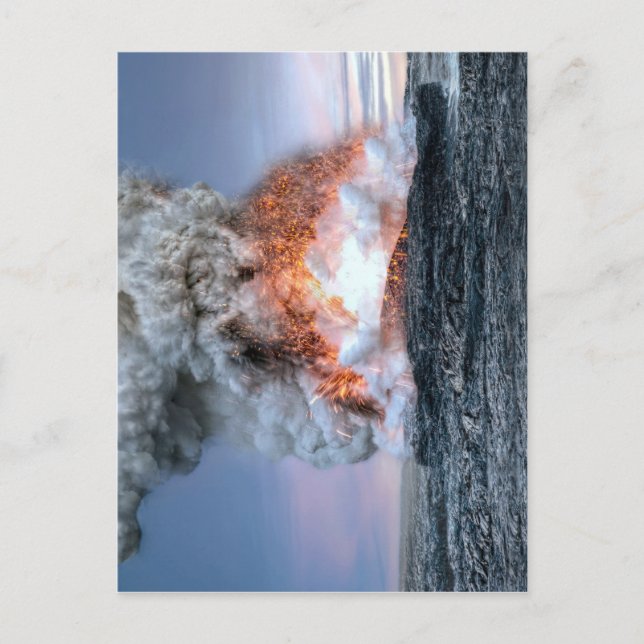 Eruption du volcan Kilauea à Hawaï,  Vykort (Framsida)