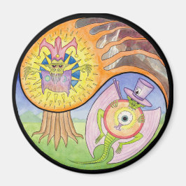 "Eruption" Mandala Magnet