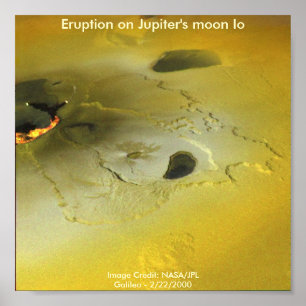 Eruption på Jupiters måne Io Poster