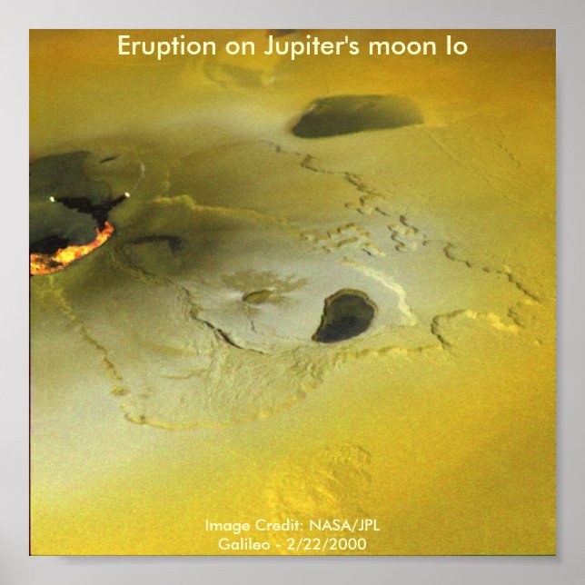 Eruption på Jupiters måne Io Poster (Framsidan)