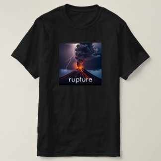 ErupVolcano + Blixt - Personlig Black T Shirt