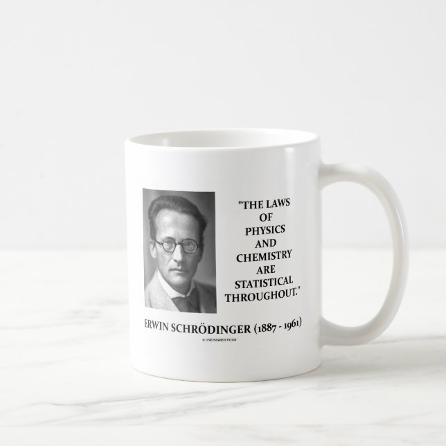 Erwin Schrödinger Physics Chemistry Statistical Kaffemugg (Höger)
