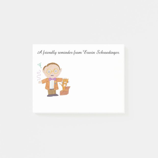 Erwin Schrödinger Post-it Block (Framsida)