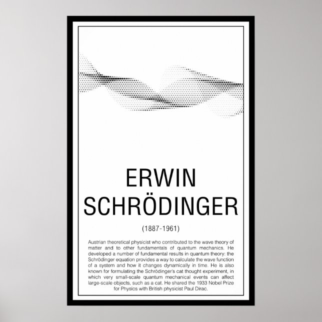Erwin Schrodinger Poster (Framsidan)