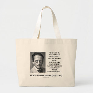 Erwin Schrödinger uppgiftstänka inget Yet tanke Jumbo Tygkasse