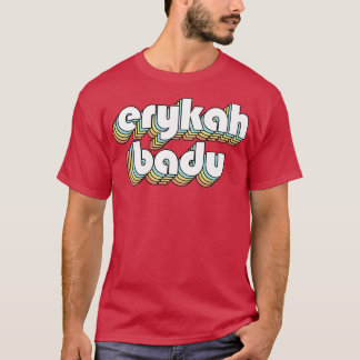 Erykah Badu Retro Regbow Typography Faded Stil T Shirt