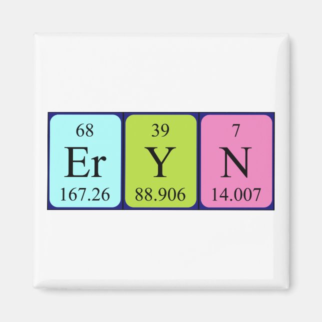 Eryn Period bord namn magnet (Framsidan)