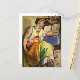 Erythraean Sibyl av Michelangelo Helg Vykort