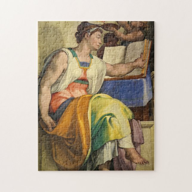 Erythraean Sibyl av Michelangelo Pussel (Vertikal)