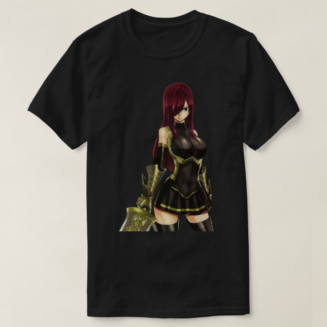Erza Scarlett Black guld T Shirt (Design framsida)