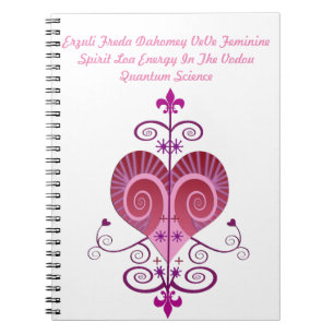 ERZULI FREDA DAHOMEY VEVE NOTEBOOK ANTECKNINGSBOK