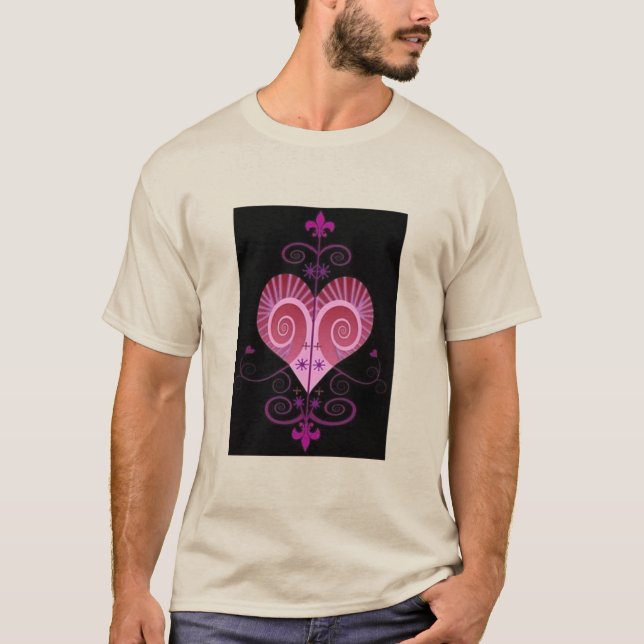 ERZULI FREDA DAHOMEY VEVE SECRET VODOU GEOMETRY T SHIRT (Framsida)