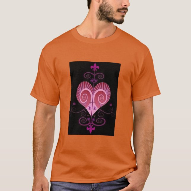 ERZULI FREDA DAHOMEY VEVE SECRET VODOU GEOMETRY T SHIRT (Framsida)