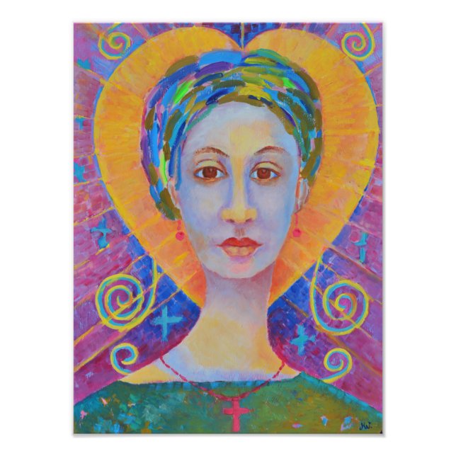 Erzulie Freda voodoo Orleans Dantor Wudu art Fototryck (Framsidan)