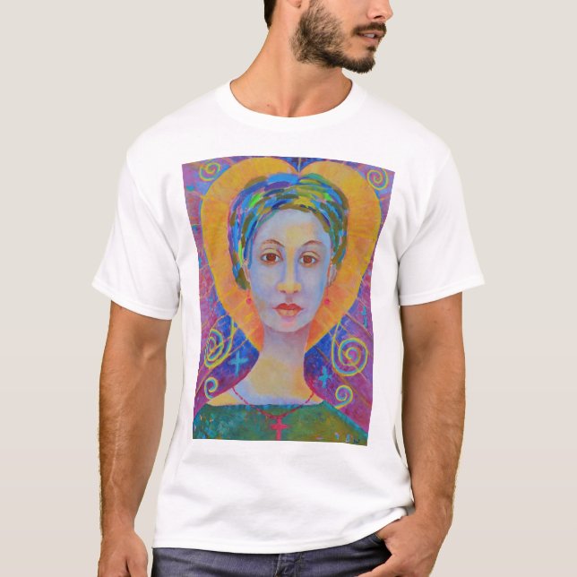 Erzulie Freda voodoo Orleans Dantor Wudu art T Shirt (Framsida)