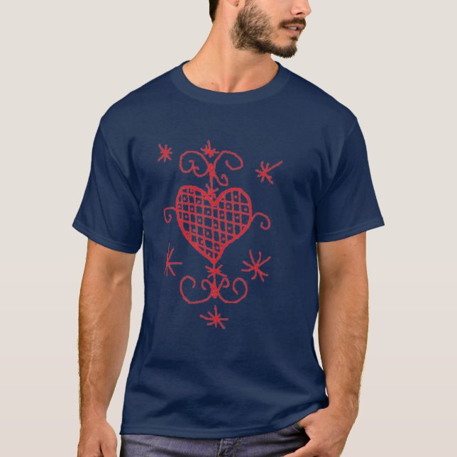 Erzulie Red Heart Veve Voodoo Hoodoo Kärlek Sigil Tröja (Framsida)