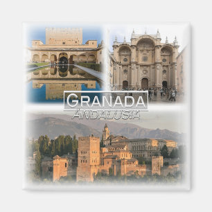 ES0123 Europa, Spanien, Andalusien, Granada, Fridg Magnet