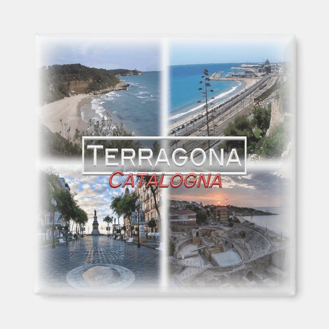 ES0128 Europa, Spanien, Katalogna, Terragona, Frid Magnet (Framsidan)