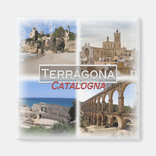ES0129 Europa, Spanien, Katalogna, Terragona, Frid Magnet (Framsidan)