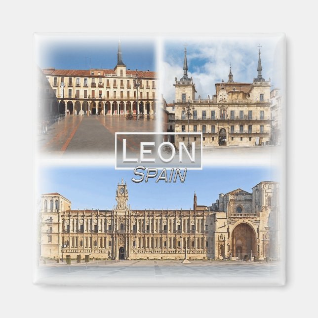 ES0131 Europa, Spanien, Leon, Fridge Magnet (Framsidan)