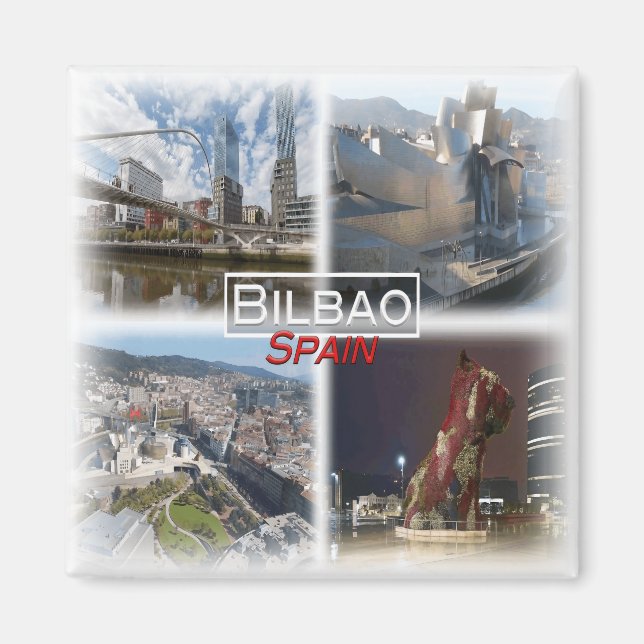ES0135 Europe, Spanien Bilbao, Fridge Magnet (Framsidan)