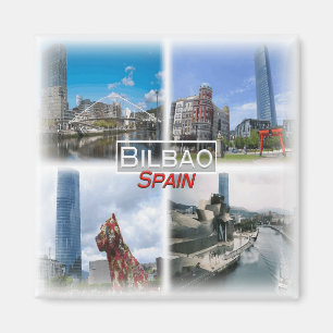 ES0136 Europe, Spanien Bilbao, Fridge Magnet