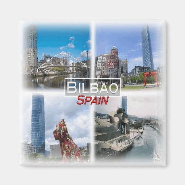 ES0136 Europe, Spanien Bilbao, Fridge Magnet (Framsidan)