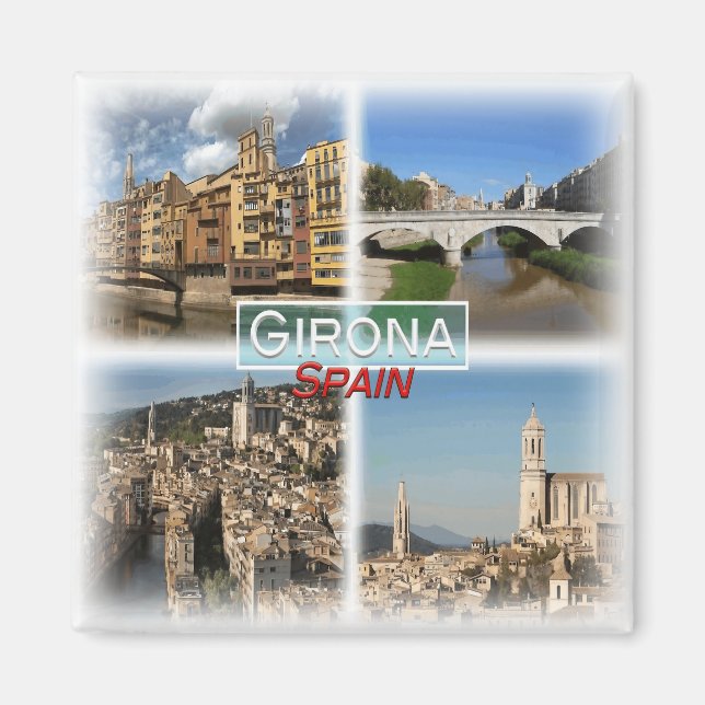 ES0140 Europe, Spanien, Girona, Fridge Magnet (Framsidan)