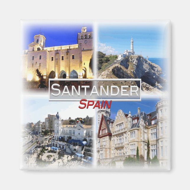 ES0142 Europa, Spanien, Santander, Fridge Magnet (Framsidan)