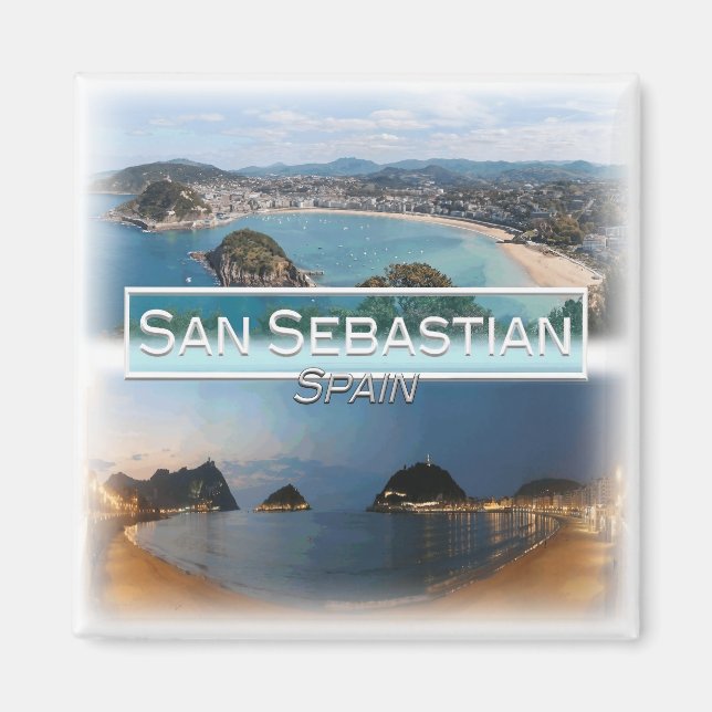 ES0150 Europe, Spanien, San Sebastian, Fridge Magnet (Framsidan)