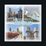 ES0151 Europa, Spanien, Valencia, Fridge Magnet<br><div class="desc">Här hittar du semesterens souvenir. Denna kategori innehåller kylmagneter från många platser i Europa. (ES0151 Europe, Spanien, Valencia, katetern, staden Arts and Sciences, Flowers Bridge, Serranos Torn Fridge magnet). Fantastiska vänner och släktingar med de unika souvenirerna från ditt underbara resa. Prova oss. #LeoPepeDesign - europes spain, leopepedesign, reseturism, resa, presentsouvenir...</div>