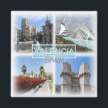 ES0151 Europa, Spanien, Valencia, Fridge Magnet<br><div class="desc">Här hittar du semesterens souvenir. Denna kategori innehåller kylmagneter från många platser i Europa. (ES0151 Europe, Spanien, Valencia, katetern, staden Arts and Sciences, Flowers Bridge, Serranos Torn Fridge magnet). Fantastiska vänner och släktingar med de unika souvenirerna från ditt underbara resa. Prova oss. #LeoPepeDesign - europes spain, leopepedesign, reseturism, resa, presentsouvenir...</div>