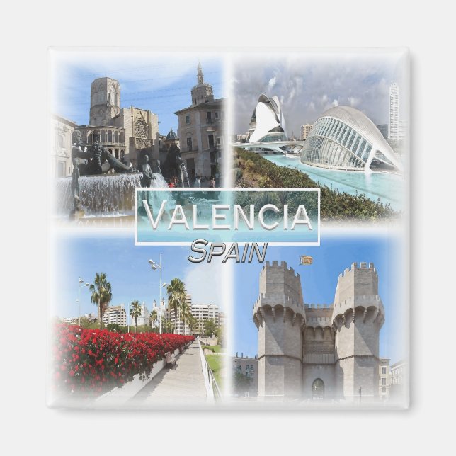 ES0151 Europa, Spanien, Valencia, Fridge Magnet (Framsidan)