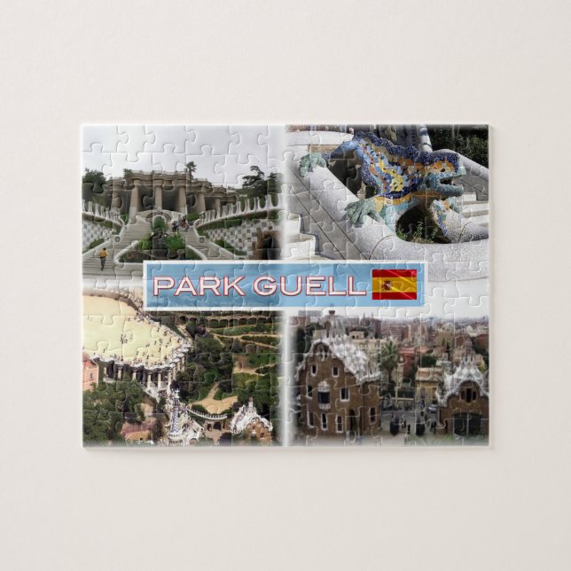 ES - Barcelona - Park Guell Pussel (Horisontell)