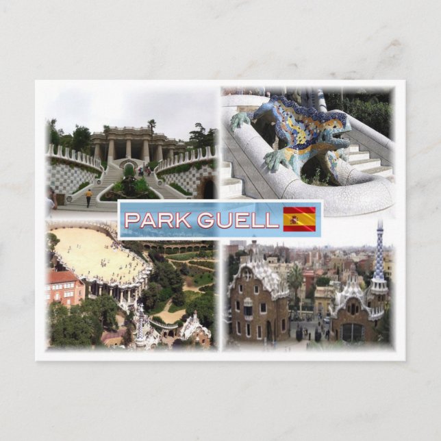 ES Barcelona - Park Guell Vykort (Framsida)