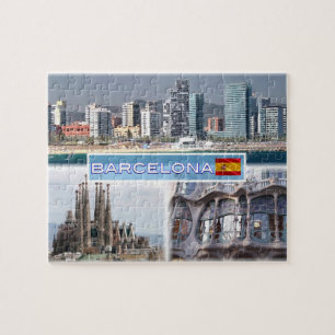 ES Barcelona - Skyline - Skyline - Sagrada Familia Pussel