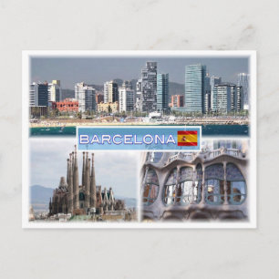 ES Barcelona - Skyline - Skyline - Sagrada Familia Vykort