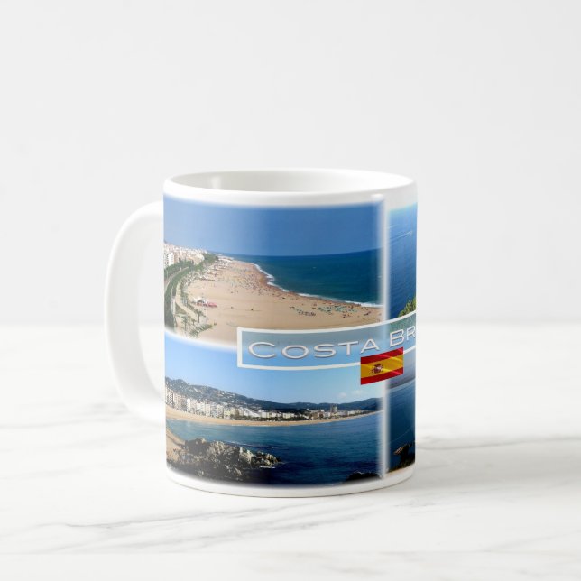 ES Costa Brava - Calella Beach -Tossa de Mar - Kaffemugg (Framsida vänster)