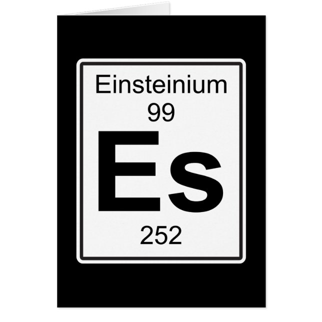 Es - Einsteinium Hälsningskort (Framsidan)