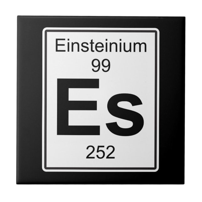 Es - Einsteinium Kakelplatta (Framsidan)