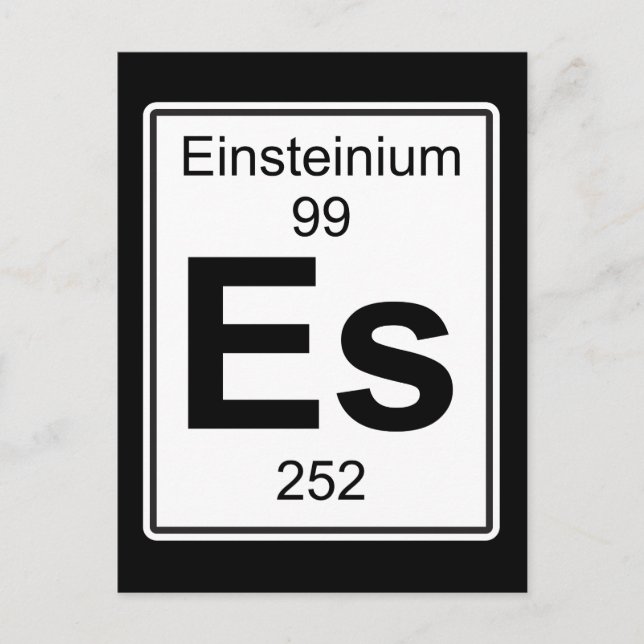 Es - Einsteinium Vykort (Framsida)