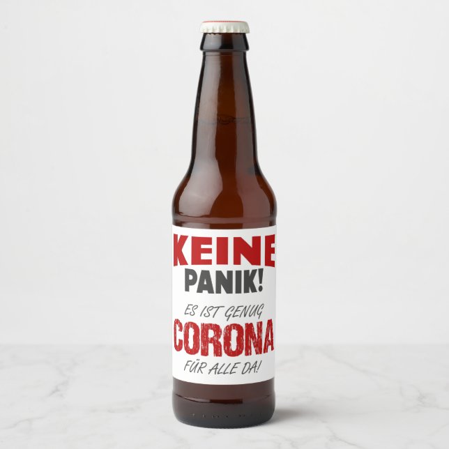 Es ist genug Corona für alle da  Ölflaska Etikett (Framsida)