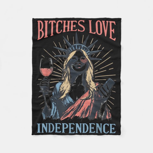 Es Kärlek Independence, fjortonde juli, Retro Fleecefilt (Framsidan)
