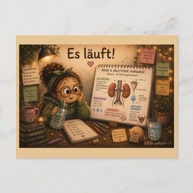 Es läuft! vykort (Framsida)