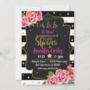 Es niña invitacion de baby Shower Inbjudningar
