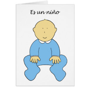 Es un niño, det är en Pojke på spanska. Hälsningskort