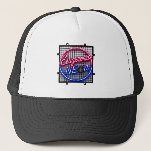 Esageroma Neon - Retro 1980-tals Synthwave-design Keps (Framsida)