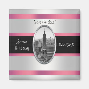 ESB Spara datum Vit Rosa Magnet