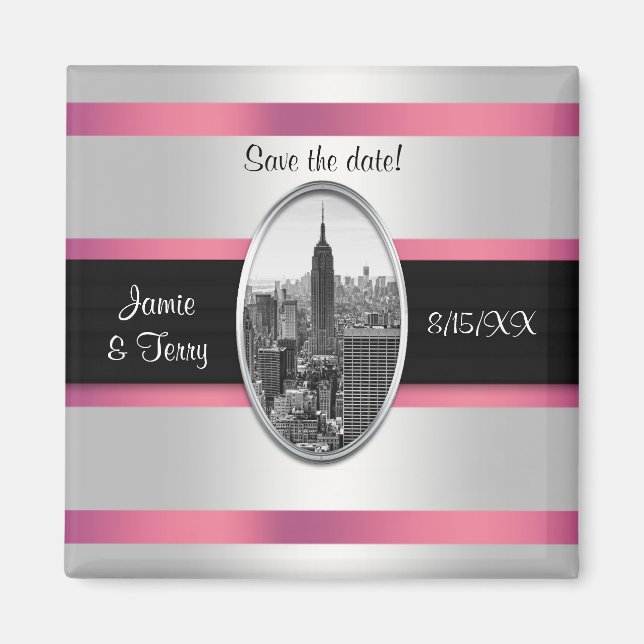 ESB Spara datum Vit Rosa Magnet (Framsidan)