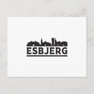 Esbjerg Danmark City Skyline Cityscape Travel Gift Vykort